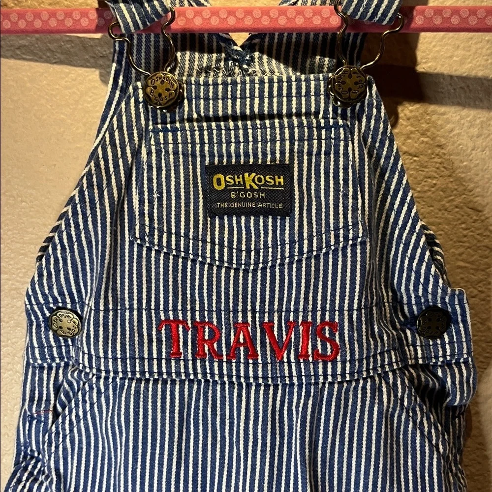Oshkosh B’Gosh Vintage Made In USA Railroad Conductor Overalls 12 Months